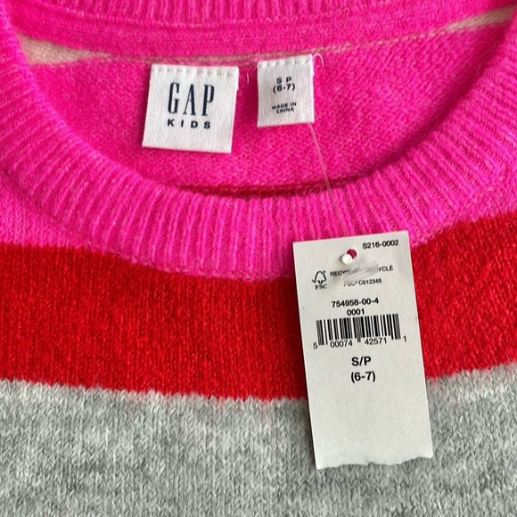 NWT Gap Kids Happy Striped Sweater Dress, Size Small - Picture 5 of 6